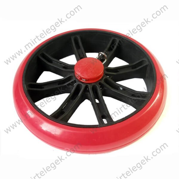 колесо пластик червоне КПК-160 фото